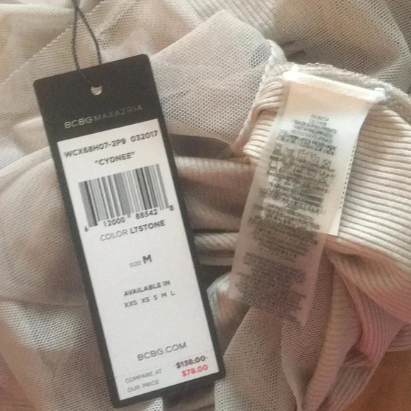 ***SALE***NWT BCBG Maxzaria Tan Medium Maxi Dress - Picture 8 of 8